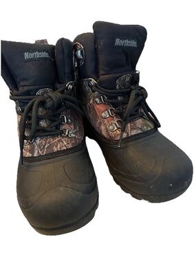 Northside Mens Black and Brown Camouflage Boots Size 9